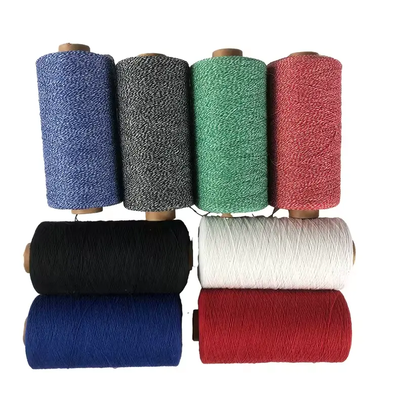 Fil à tricoter épais à extrémité ouverte fil de coton recyclé 20/3 pour le tissage de tissu