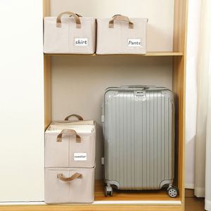 Organisateur de vêtements amélioré pour armoire avec cadre en acier et poignée en PU, boîte de rangement pour tiroirs, pour jeans et couvertures - Product Image 5