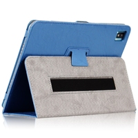 Casing Tablet Kulit Bertekstur Bunga untuk TCL Tab Pro 5G, Penutup Pad dengan Penyangga