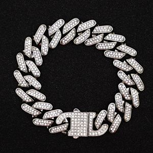 11/15/19Mm Hiphop Volledige Diamanten Bevroren Volledig Roestvrij Staal Houden Kleur Cubaanse Ketting Mannen - Product Image 4