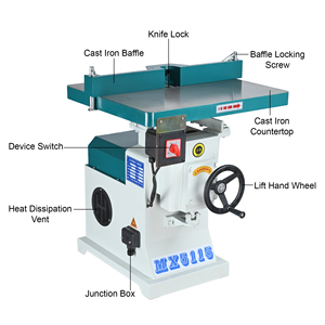 เครื่องกัดไม้แบบตั้งโต๊ะ แกนเดี่ยว สำหรับงานตัดแต่งร่อง รุ่น MX5115 โครงสร้างเหล็กหล่อ - Product Image 5