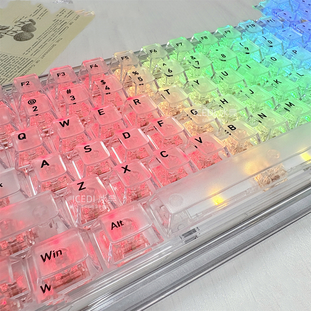 Transparent RGB Keycaps Mechanical Magnetic Switches Keyboard USB Desktop New Frosted Finish Sweat Resistance Gaming