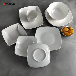 Plato de Porcelana TRESUN para Servir la Cena, 7 y 10.5 Pulgadas, Cerámica Blanca Clásica, Duradera, Apta para Lavavajillas y Microondas, para Fiestas - Product Image 5