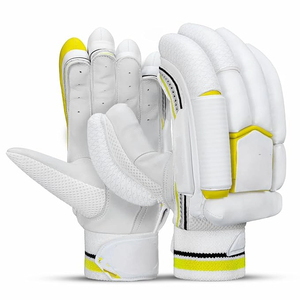 Gants de frappe de Cricket en cuir PU de qualité professionnelle cousus à la main équipement de protection de qualité supérieure fermeture à pression ambidextre - Product Image 1