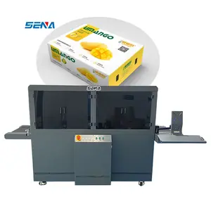 Hot Selling 3d One Pass Digital Inkjet SENA Technology 6-color UV Printer For Printing Bags Cardboard Plastic Bag Pizza Boxes