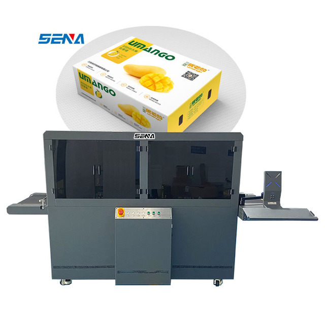 Hot Selling 3d One Pass Digital Inkjet SENA Technology 6-color UV Printer for Printing Bags Cardboard Plastic Bag Pizza Boxes
