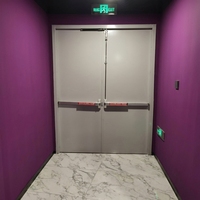 Porte coupe-feu en tôle d'acier galvanisé acoustique, auto-fermante, avec joint anti-fumée, pour chambre d'hôtel, taille sur mesure