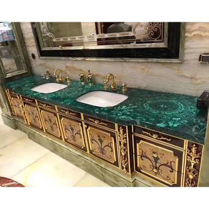 욕실 세면대 상판 및 대리석 바닥 타일용 고급 천연 녹색 말라카이트 마노 - Product Image 1