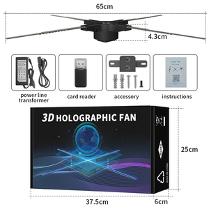 Noval Hiệu Ứng 3D LED Hologram Fan Độ Phân Giải Cao 65Cm Ứng Dụng Điều Khiển Nối Wifi <span class=keywords><strong>Holographic</strong></span> Hiển Thị LED Hologram - Product Image 3