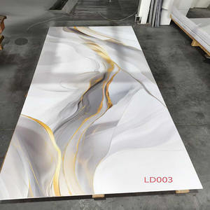 Paneles de Pared de PVC con Diseño de Mármol UV Moderno Personalizado, Láminas Resistentes a <span class=keywords><strong>la</strong></span> Humedad e Ignífugas para Revestimiento de Tableros de <span class=keywords><strong>TV</strong></span>, Hoteles, Salones y Salas de Estar - Product Image 4