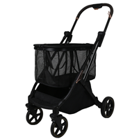 Nouvelle poussette transfrontalière pour animaux de compagnie pour chiens et chats Teddy Outing Panier pliable et portable pour le camping et les pique-niques