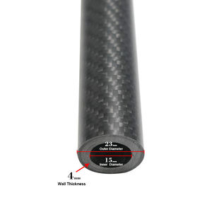 High-Quality High-Strength Lightweight Woven Tube Rolled Solid Fiber Rod Impressive <b>Carbon</b> Product - Product Image 4
