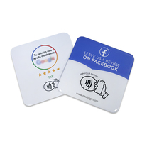 Carte NFC d'avis d'entreprise programmable 13,56 MHz RFID NFC213 sans contact pour avis sur les réseaux sociaux