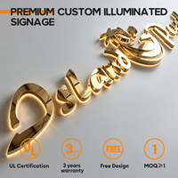 Enseigne LED personnalisée Carrey Sign pour extérieur, enseigne murale lumineuse 3D, lettres en métal rétroéclairées, enseigne commerciale 3D, logo