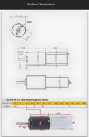 Motor DC Miniatur 6V 12V 16MM Torsi Tinggi dengan Gear Planetary Logam untuk Kipas, Otomasi Kantor, Robot Cerdas