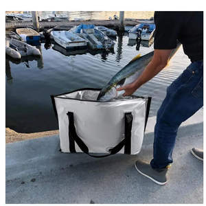 Sıcak satış büyük yalıtımlı balık öldürmek çanta botla için özelleştirilebilir taşınabilir PVC kuru depolama su geçirmez taşınabilir balık soğutucu kutu - Product Image 2