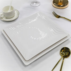 Redelijke Prijs 9/10/11 Inch Vaatwasser Veilig Gepolijst Witte Vierkante <span class=keywords><strong>Melamine</strong></span> Dinerborden Voor Restaurant - Product Image 6