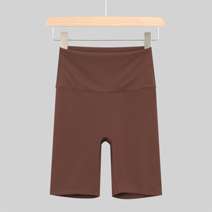 Shorts de sport personnalisés sexy à torsion avant, leggings de gym rose vif, ensemble de yoga pour femmes avec taille élastique et logo - Product Image 3