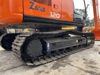 Excavatrice sur chenilles Hitachi ZX120 d'origine japonaise, 12 tonnes, moteur Isuzu d'occasion, faible consommation de carburant, forte puissance de creusement