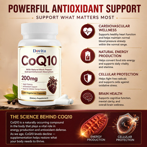 OEM <b>CoQ10</b> Hard Capsules <b>200mg</b> High Absorption Antioxidant for Heart Health Cellular Energy Boost Immune Support Vegan Gluten - Product Image 3