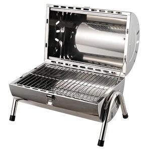 Grand <span class=keywords><strong>barbecue</strong></span> rond en acier inoxydable pour l'extérieur, avec piédestal portable, four à charbon de bois <span class=keywords><strong>double</strong></span> <span class=keywords><strong>grille</strong></span>, <span class=keywords><strong>barbecue</strong></span> Brother - Product Image 1