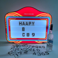 OEM Fournisseur ODM Acrylique rouge Logo personnalisé Colorful Glow Vip Service LED Letters Board Display Racks Night Club bar Party Lounge