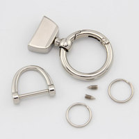 Porte-clés de voiture en alliage de zinc avec pendentif fer à cheval et crochet anti-perte pour usage universel - Marque Tide, vente en gros, nouveaux accessoires DIY