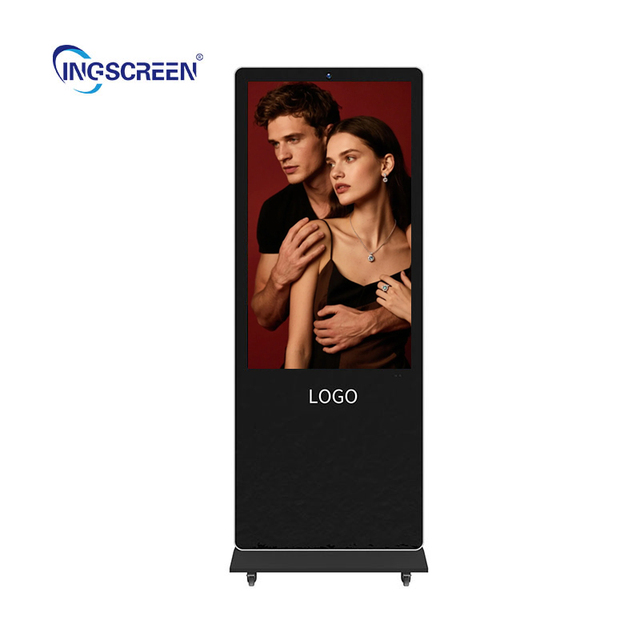 Ingscreen 4K Indoor Floor-Kiosk Rotating Digital Signage Elevator Retail Store OEM Supplier SDK Function LCD Advertising TV
