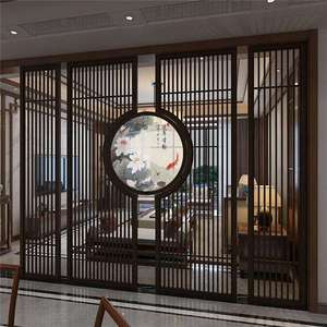 Divisor decorativo móvil de acero inoxidable con partición de pantalla de aluminio y <span class=keywords><strong>Metal</strong></span> contemporáneo para hoteles, restaurantes, corte por láser - Product Image 5