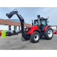 Leistungsstarker 120-PS-Traktor mit Automatikgetriebe & Pumpe - Multifunktionales Landwirtschaftsgerät Zubehör Baggerlader