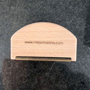 Peine de Lana de Cachemira Portátil de Madera de Haya con LOGO Personalizable, Cepillo de Lana y Peine para Suéteres con Cobre Antipelusas - Product Image 5