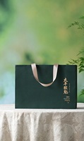 Boîte cadeau de thé en verre réutilisable Taiping Houkui avec étui en cuir, emballage de thé de printemps haut de gamme, boîte rigide 6/10 pots pour aliments