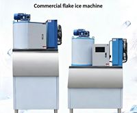Machine à glace en flocons industrielle pour compresseur 10T-30T, machine à glace en flocons à base d'eau de mer pour marché de la pêche et des fruits de mer
