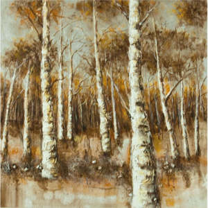 Pintura de paisaje moderna árboles óleo sobre lienzo (3,5 cm X 140cm H. 70cm) hecho en China modelo QU/182 para Decoración - Product Image 1