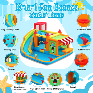 Castillo Inflable con Tobogán de Agua para Niños, Disponible en Almacén en EE. UU., Ideal para Fiestas de Verano en el Patio Trasero - Product Image 4