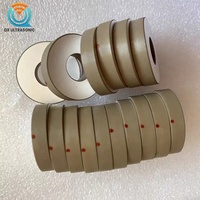 Elektroda Ultrasonik Perak BJULTRASONIC BJQXPZT Kustom, Transduser Ultrasonik Piezo Keramik Bentuk Cincin Pzt 5A, Pelat Cakram Piezoelektrik untuk Humidifier