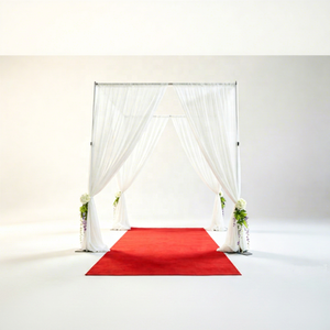 Kit de support carré pour rideaux de mariage avec barre transversale et poteaux en aluminium - Product Image 1