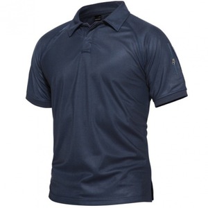 DF131 PL04 Polo de Moda con Bloques de Color y Estampado 3D, Camiseta de Manga Corta Informal de Verano, Venta al por Mayor, Azul Oscuro - Product Image 1