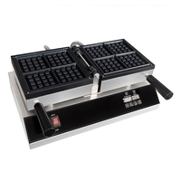 Gaufrier belge carré à 4 tranches de qualité commerciale mini gaufrier électrique antiadhésif pour usage domestique et hôtelier