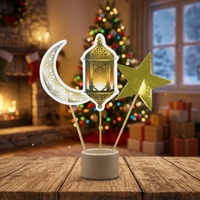 Décoration de gâteau Ramadan Eid Mubarak, lune dorée, étoile, mosquée, pour décorations de gâteau Ramadan Kareem, fête musulmane islamique
