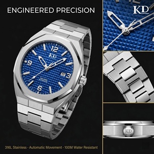 <span class=keywords><strong>Montre</strong></span> de sport de luxe pour hommes personnalisée qualité importée exportation étanche en <span class=keywords><strong>acier</strong></span> inoxydable 20mm de largeur de bande <span class=keywords><strong>montre</strong></span> analogique en cristal pour hommes - Product Image 2