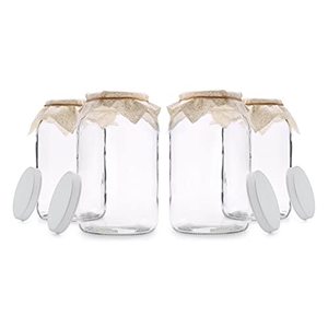 1 Gallon <span class=keywords><strong>Glass</strong></span> <span class=keywords><strong>Jar</strong></span> Miệng Rộng Với Kín Nắp Nhựa BPA Free Máy Rửa Chén Có Thể Giặt Mason <span class=keywords><strong>Jar</strong></span> Cho Lên Men - Product Image 6