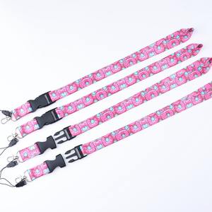 Lanière personnalisée en polyester coloré pour <span class=keywords><strong>la</strong></span> mode et <span class=keywords><strong>la</strong></span> beauté, avec logo par sublimation, sangle de cou réglable et <span class=keywords><strong>boucle</strong></span> de sécurité détachable – Direct Usine - Product Image 1