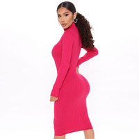 Dernière conception de robe tricotée élégante de style Hepburn français vêtements d'automne nouvelle robe pour femmes