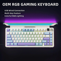 Pabrik OEM 636468 Keyboard permainan mekanik kunci, 60% kabel USB nirkabel RGB Teclado Keyboard Mekanikal game Mini baru untuk