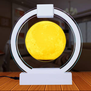 Luce della luna galleggiante di Biumart Design semplice levitazione magnetica lampada da tavolo luminosa E26 Base PVC corpo AC alimentazione per la casa - Product Image 5
