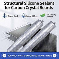 Colle structurelle en silicone spécial pour plaques de cristal de carbone, panneaux muraux décoratifs, adhérence haute résistance, colle à verre transfrontalière OEM