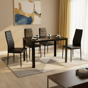 <span class=keywords><strong>Table</strong></span> <span class=keywords><strong>de</strong></span> salle à manger <span class=keywords><strong>moderne</strong></span> et abordable en verre <span class=keywords><strong>de</strong></span> style nordique avec chaises en similicuir pour 6 personnes, ensemble <span class=keywords><strong>de</strong></span> <span class=keywords><strong>table</strong></span> <span class=keywords><strong>de</strong></span> salle à manger pour restaurant avec 6 chaises - Product Image 5