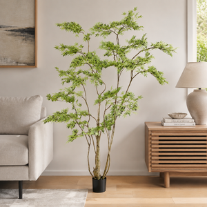 Arbre artificiel réaliste en pot, style érable japonais, avec tronc fin, plante verte artificielle pour la décoration intérieure, la maison et l'hôtel - Product Image 4