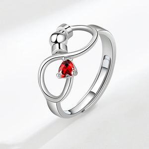 G1928 Vòng Hạt Xoay Cá Tính Nhẫn Giảm Lo Âu Chống Lo Âu Nhẫn Lo Âu 12 Người Sinh Nhật Bằng Đá Vô Cực Đầy Màu Sắc Có Ý Nghĩa - Product Image 5